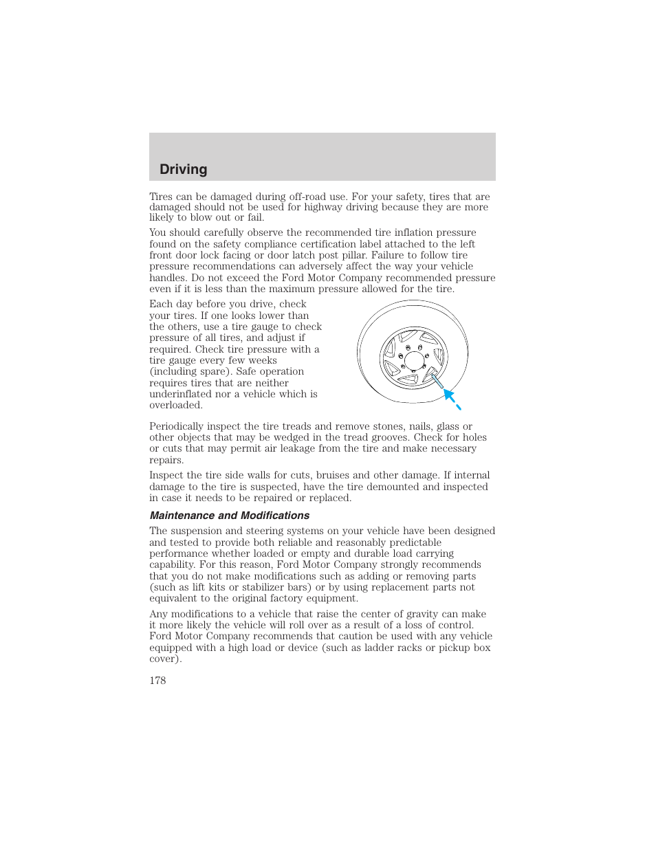 Driving | FORD 2002 Ranger v.3 User Manual | Page 178 / 296