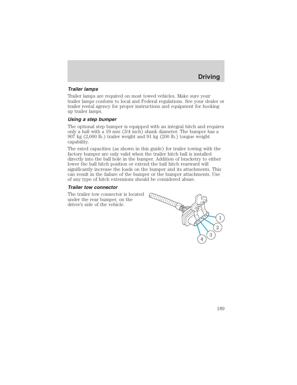 Driving | FORD 2002 Ranger v.3 User Manual | Page 189 / 296