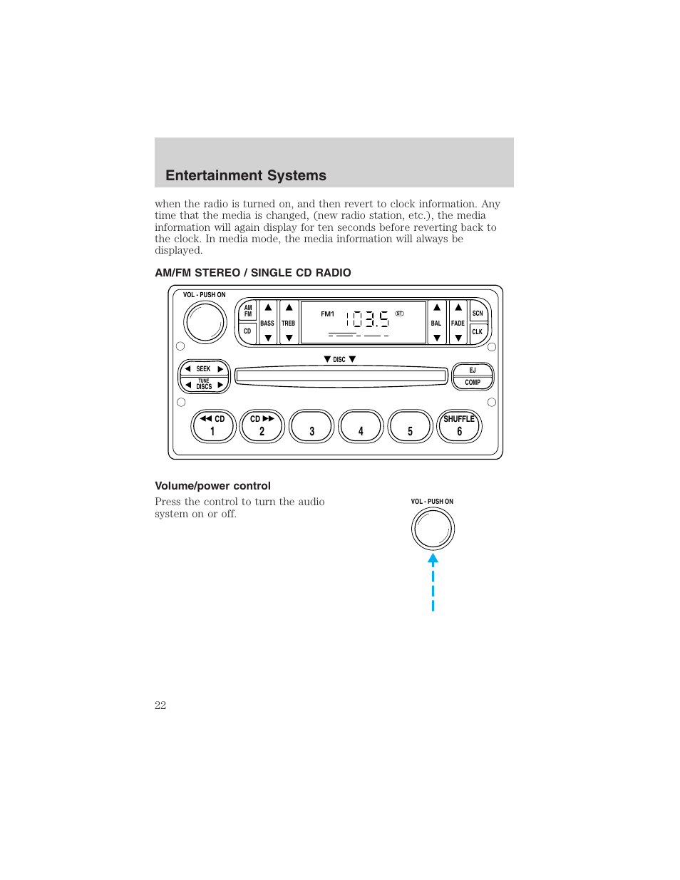 Entertainment systems | FORD 2002 Ranger v.3 User Manual | Page 22 / 296