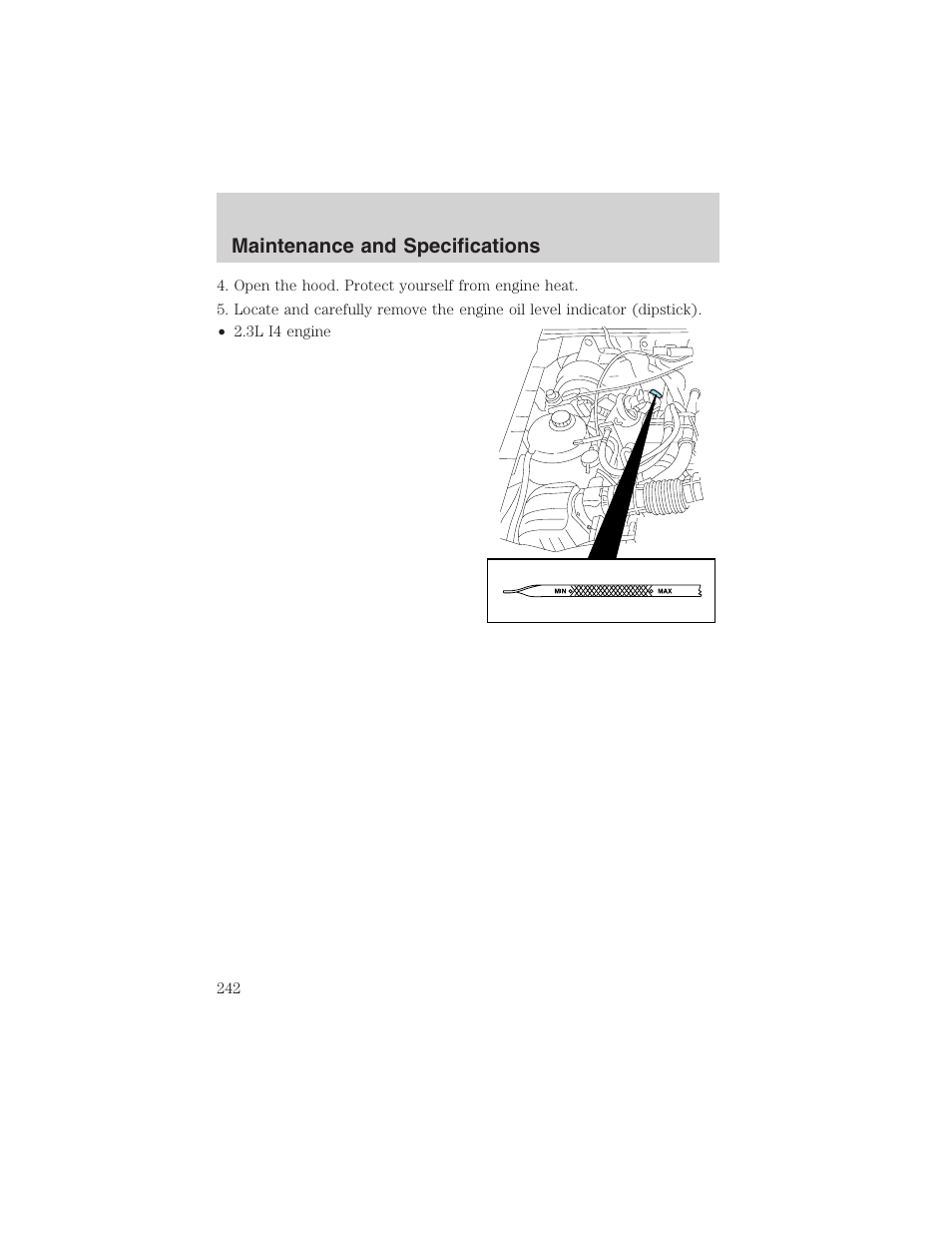 Maintenance and specifications | FORD 2002 Ranger v.3 User Manual | Page 242 / 296