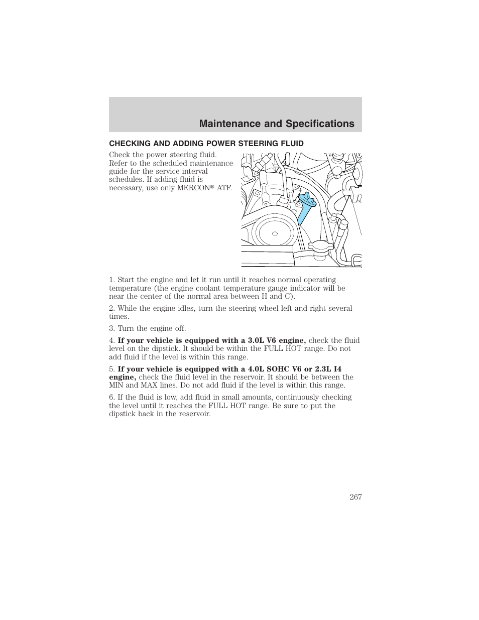 Maintenance and specifications | FORD 2002 Ranger v.3 User Manual | Page 267 / 296
