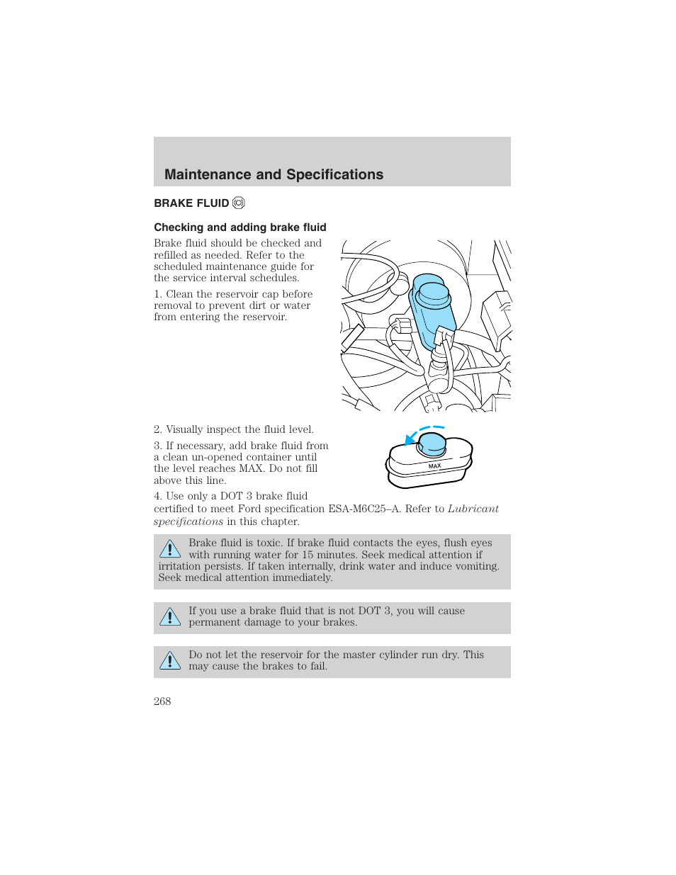Maintenance and specifications | FORD 2002 Ranger v.3 User Manual | Page 268 / 296