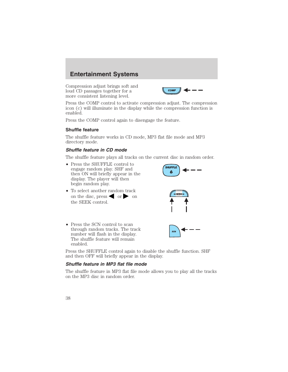 Entertainment systems | FORD 2002 Ranger v.3 User Manual | Page 38 / 296