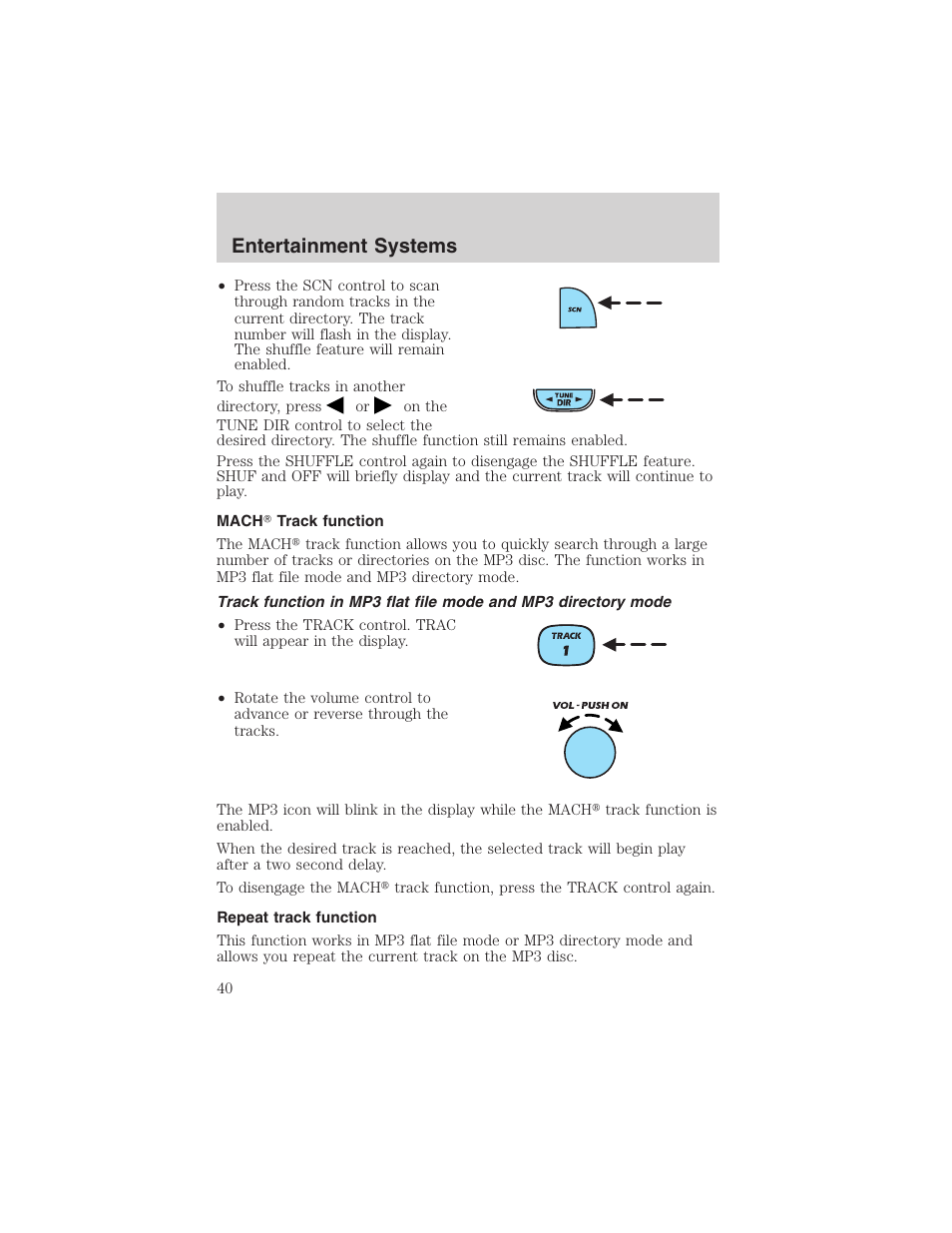 Entertainment systems | FORD 2002 Ranger v.3 User Manual | Page 40 / 296