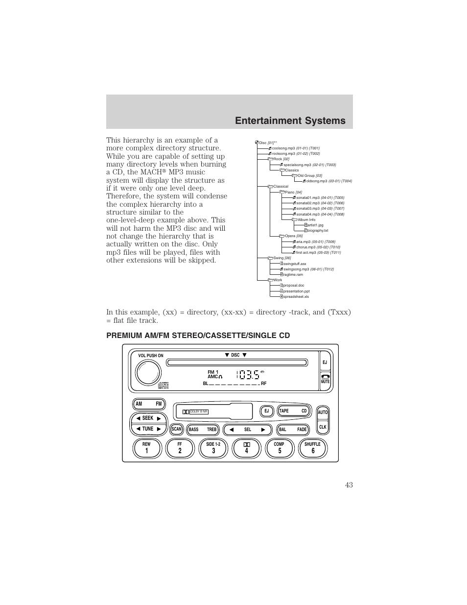 Entertainment systems | FORD 2002 Ranger v.3 User Manual | Page 43 / 296