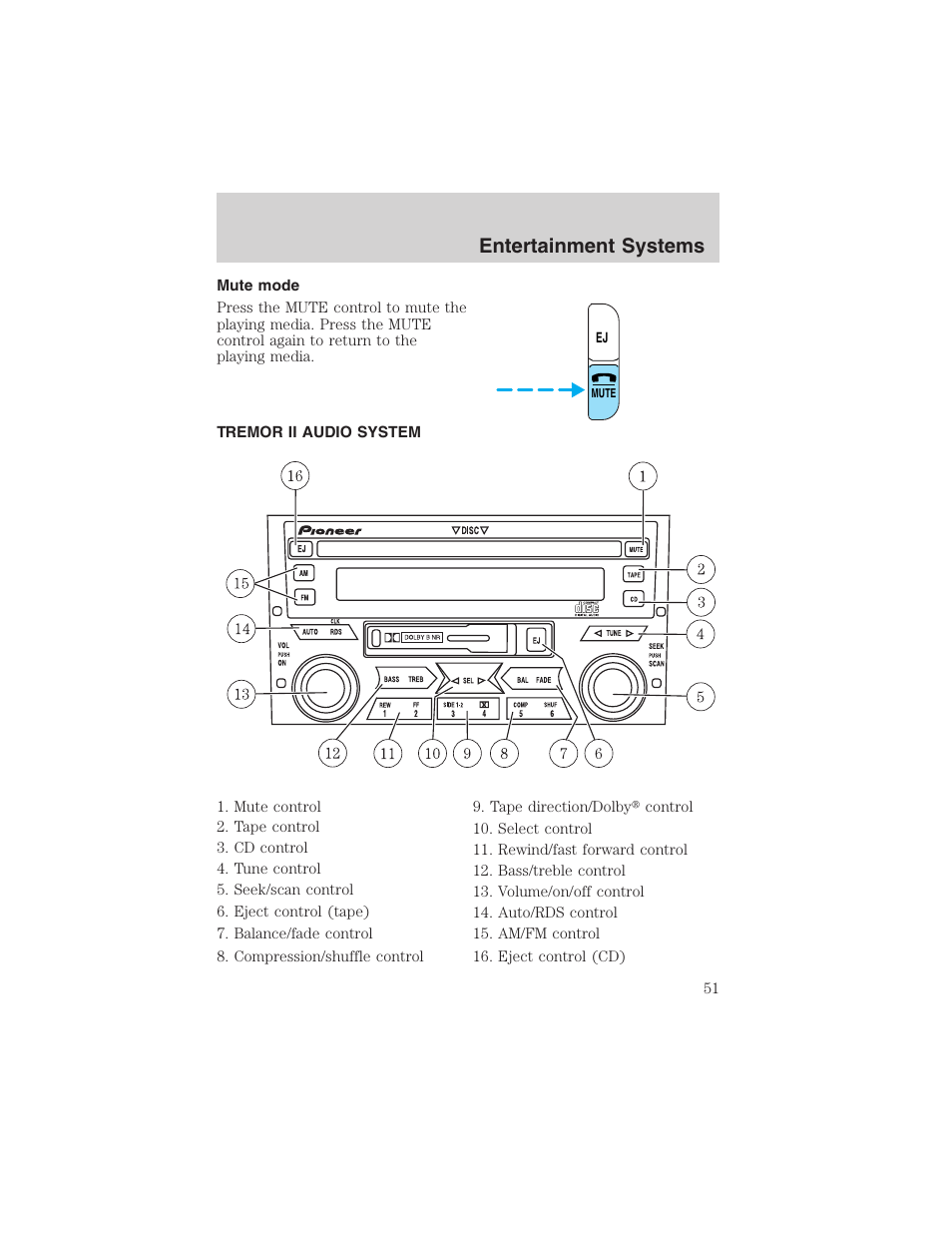 Entertainment systems | FORD 2002 Ranger v.3 User Manual | Page 51 / 296