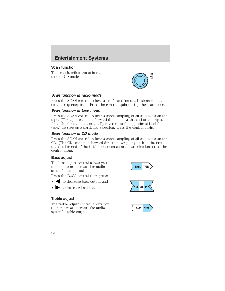 Entertainment systems | FORD 2002 Ranger v.3 User Manual | Page 54 / 296