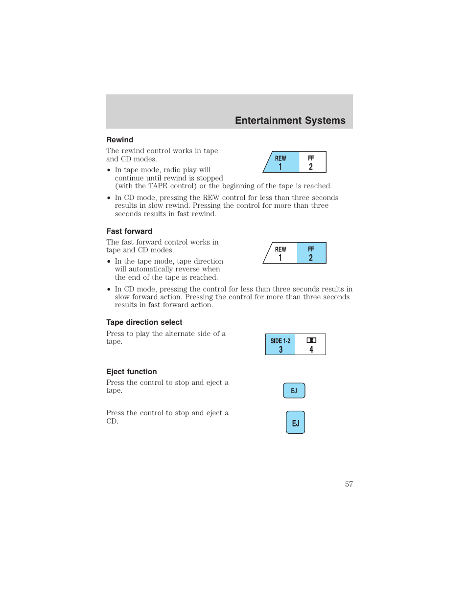 Entertainment systems | FORD 2002 Ranger v.3 User Manual | Page 57 / 296
