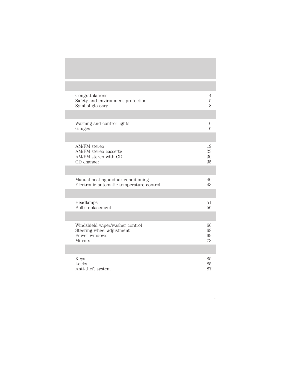 FORD 2002 Taurus v.1 User Manual | 248 pages