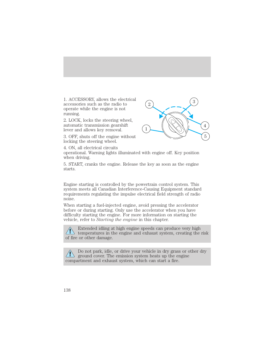 Driving | FORD 2002 Taurus v.1 User Manual | Page 138 / 248