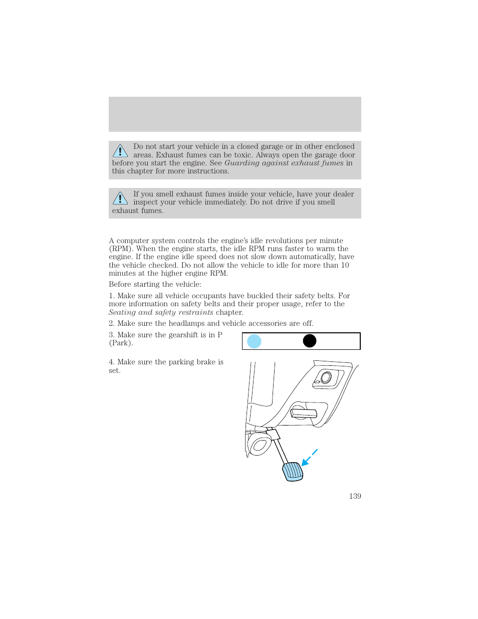FORD 2002 Taurus v.1 User Manual | Page 139 / 248