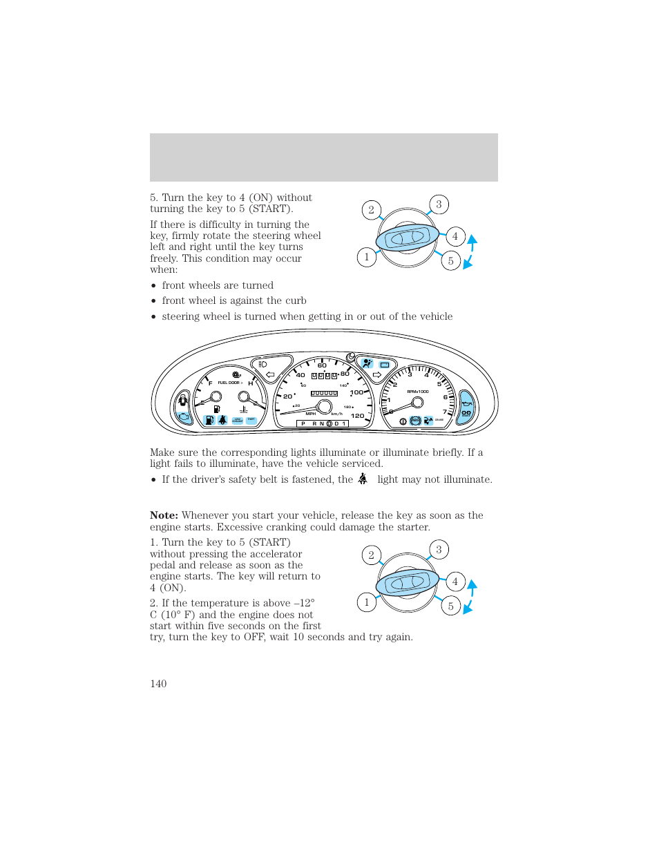 Driving | FORD 2002 Taurus v.1 User Manual | Page 140 / 248