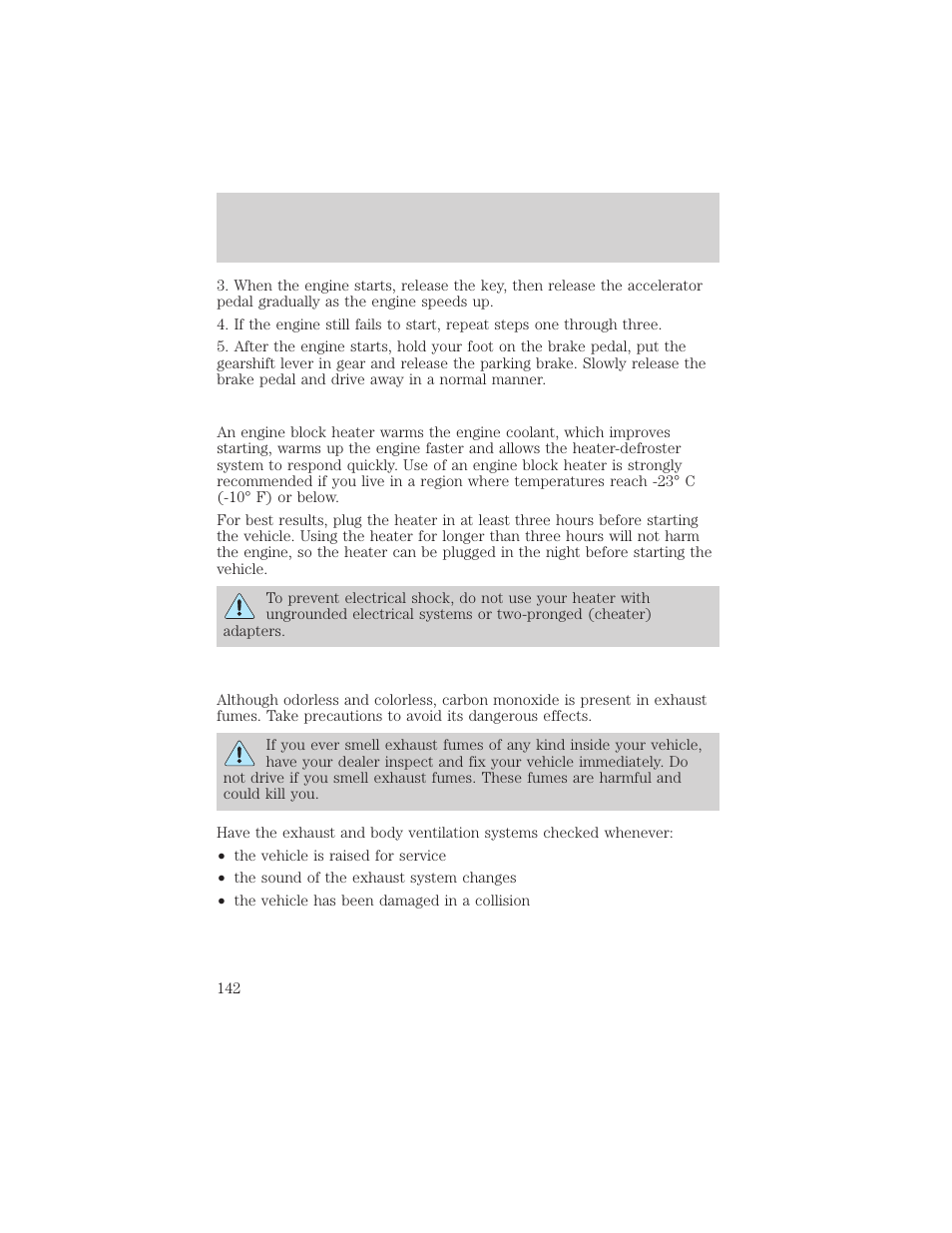 Driving | FORD 2002 Taurus v.1 User Manual | Page 142 / 248