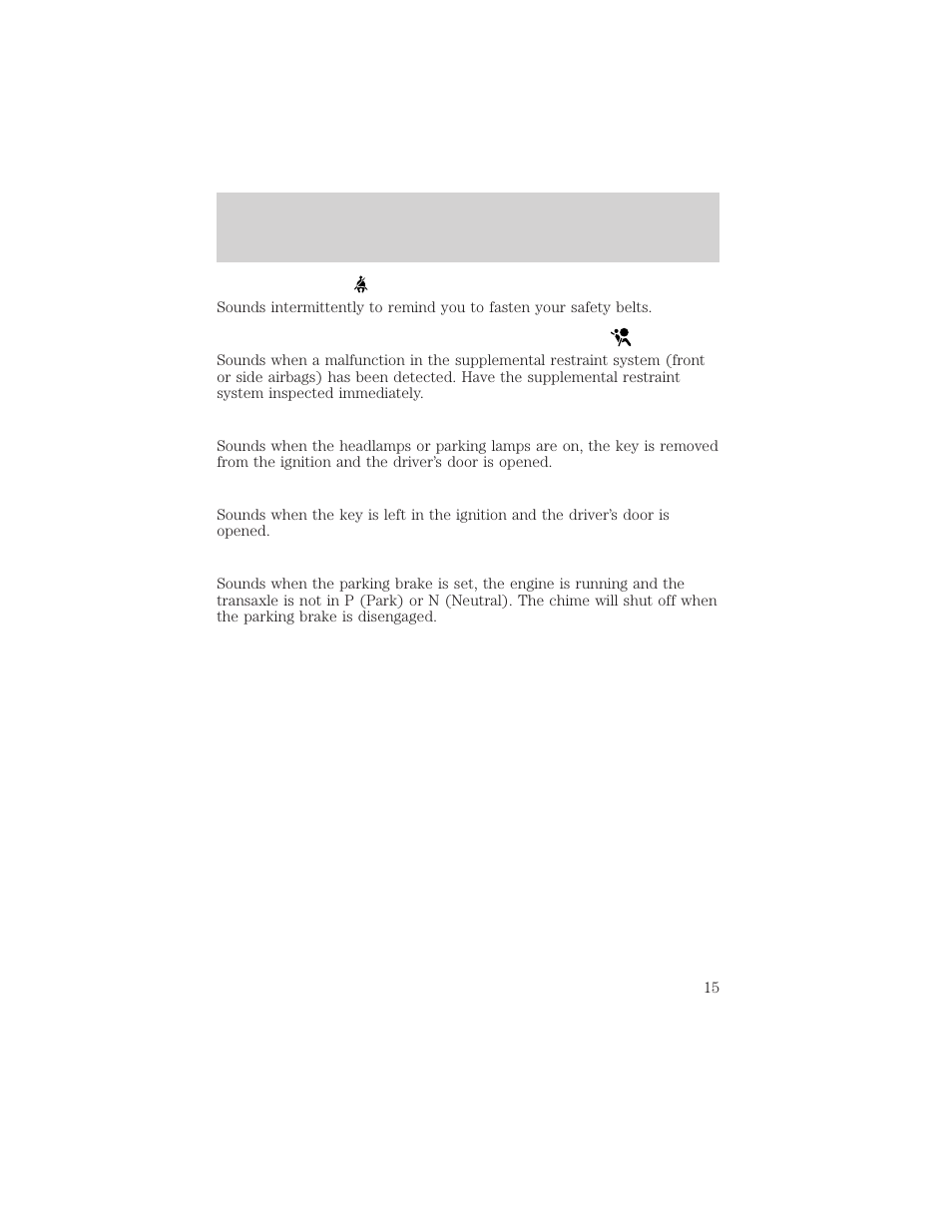 Instrument cluster | FORD 2002 Taurus v.1 User Manual | Page 15 / 248