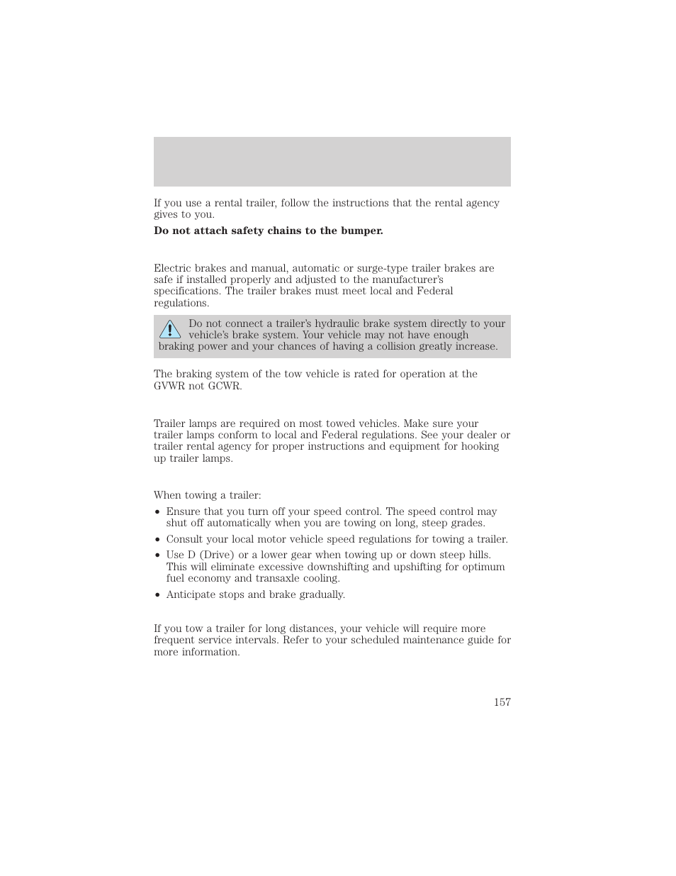 Driving | FORD 2002 Taurus v.1 User Manual | Page 157 / 248