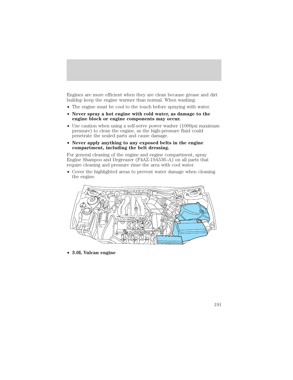 Cleaning | FORD 2002 Taurus v.1 User Manual | Page 191 / 248