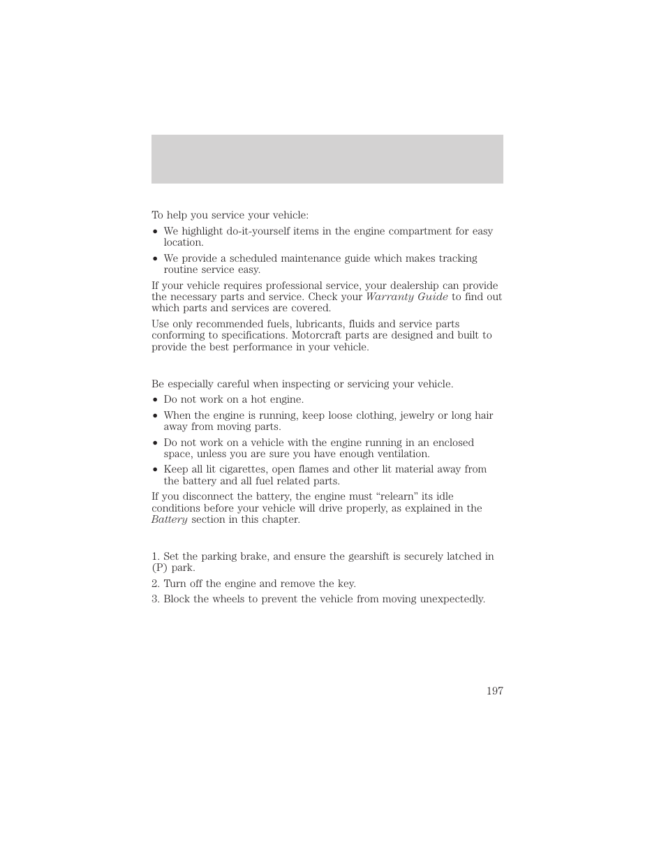 Maintenance and specifications | FORD 2002 Taurus v.1 User Manual | Page 197 / 248