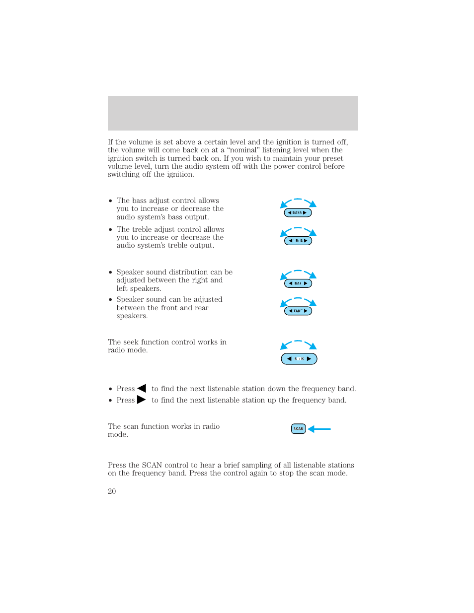 Entertainment systems | FORD 2002 Taurus v.1 User Manual | Page 20 / 248