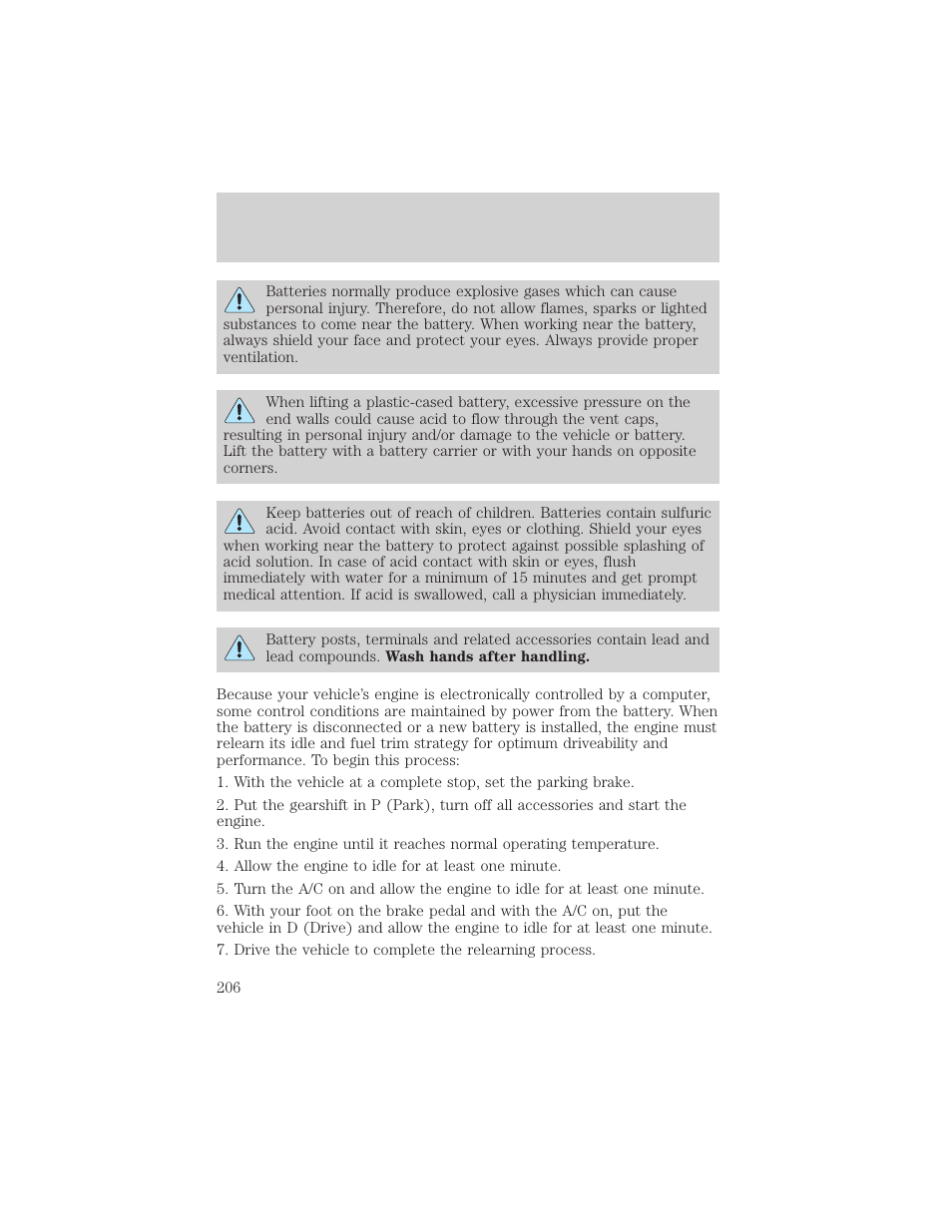 Maintenance and specifications | FORD 2002 Taurus v.1 User Manual | Page 206 / 248