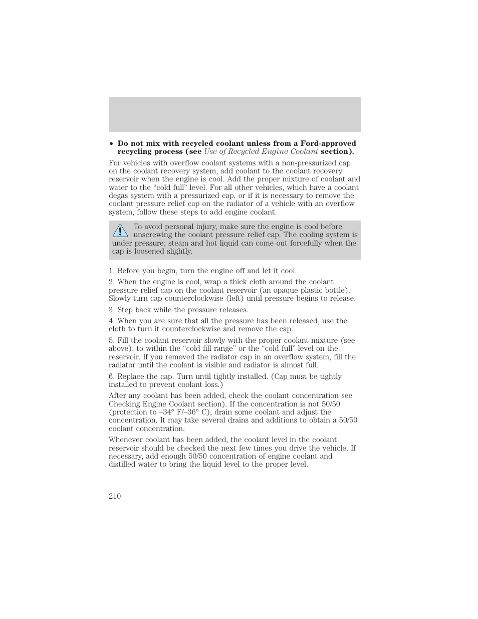 Maintenance and specifications | FORD 2002 Taurus v.1 User Manual | Page 210 / 248
