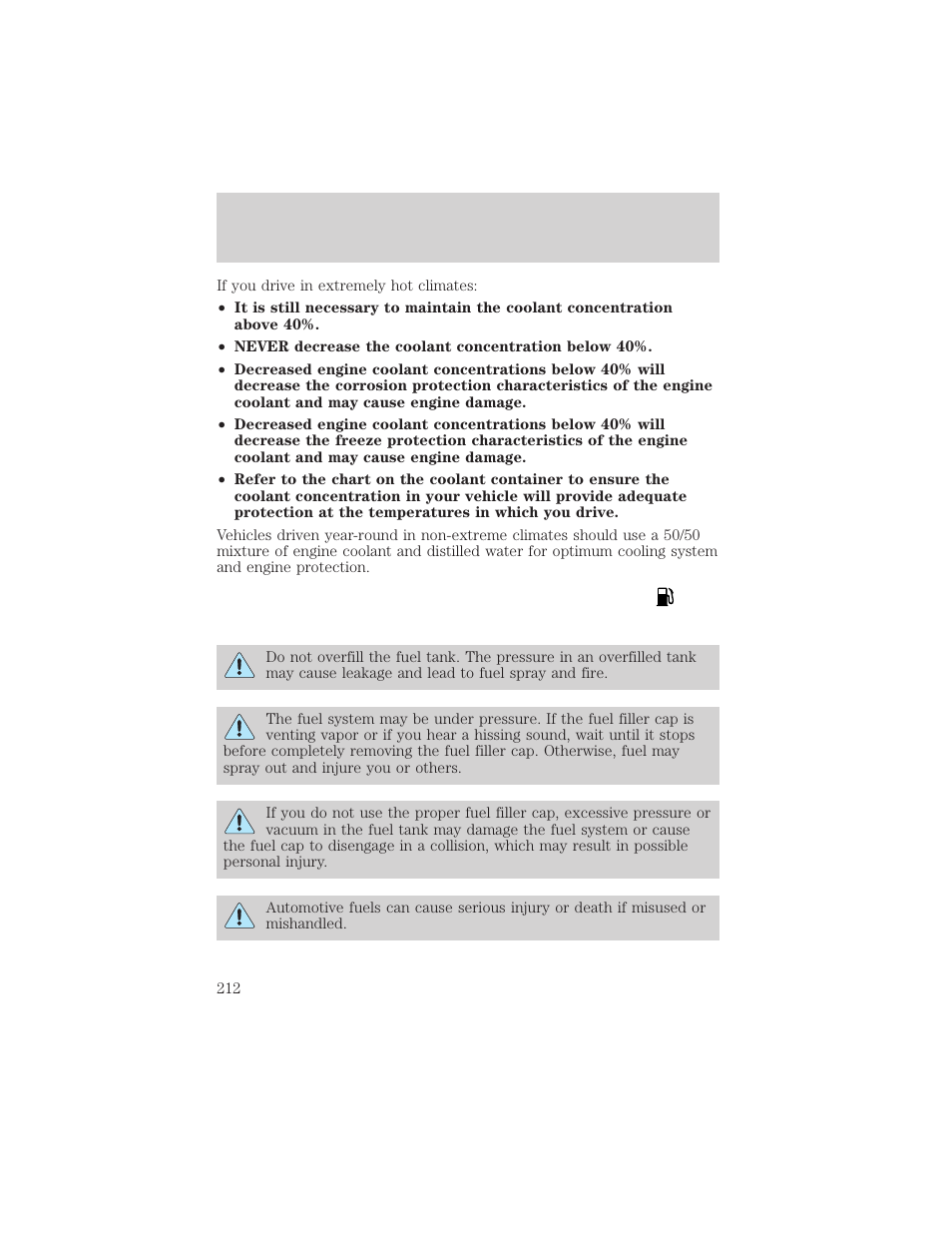 Maintenance and specifications | FORD 2002 Taurus v.1 User Manual | Page 212 / 248