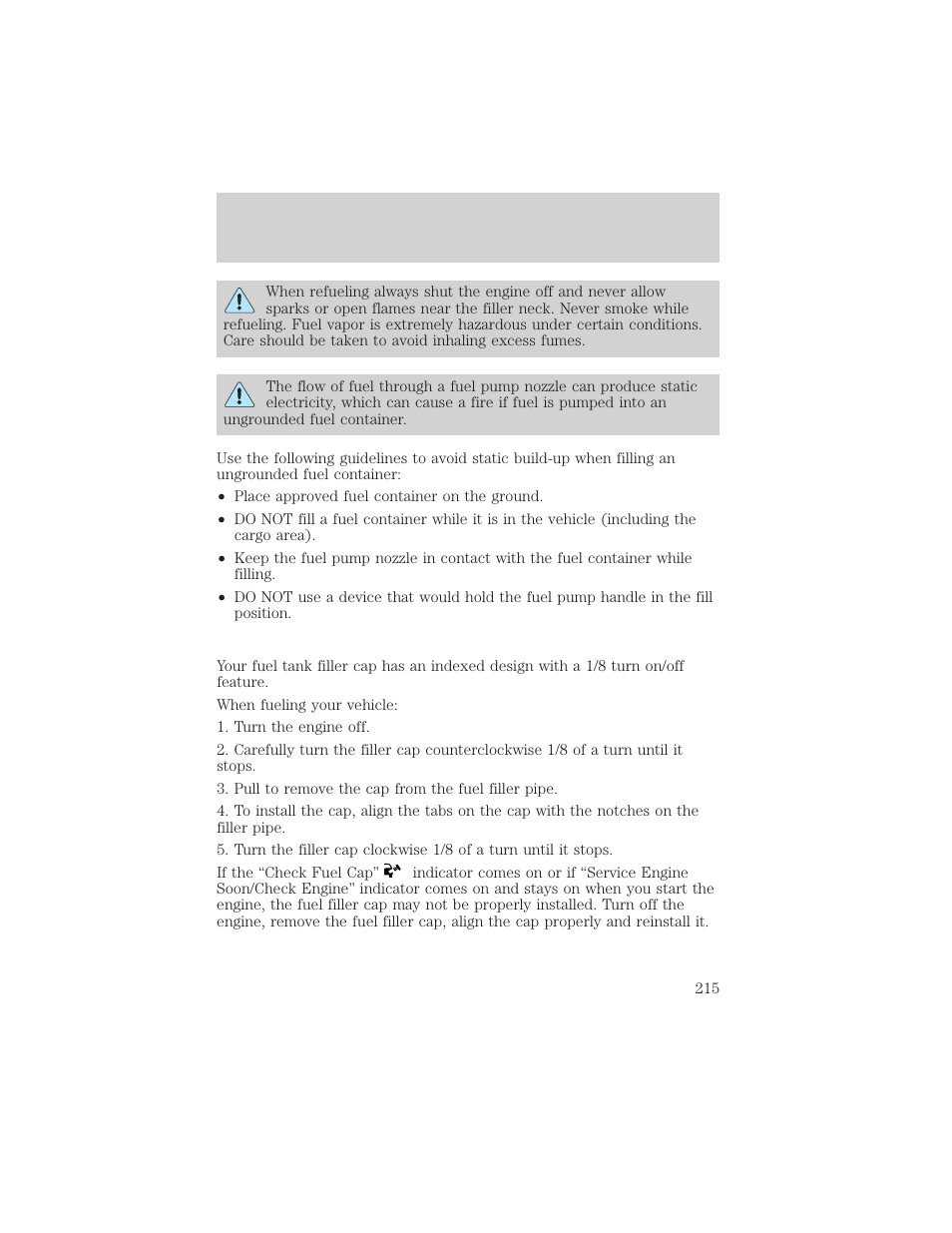Maintenance and specifications | FORD 2002 Taurus v.1 User Manual | Page 215 / 248