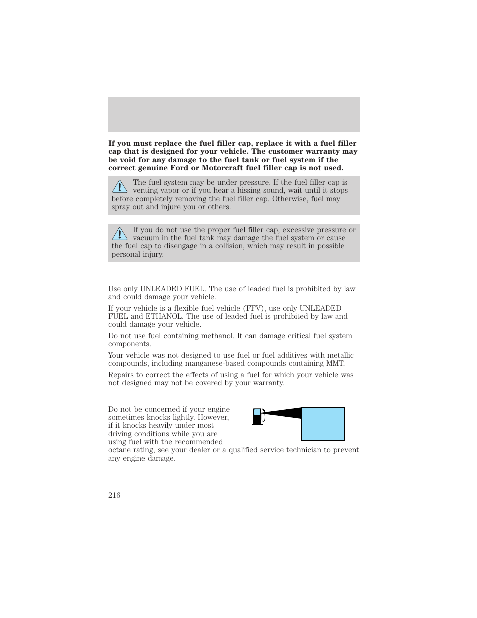 FORD 2002 Taurus v.1 User Manual | Page 216 / 248