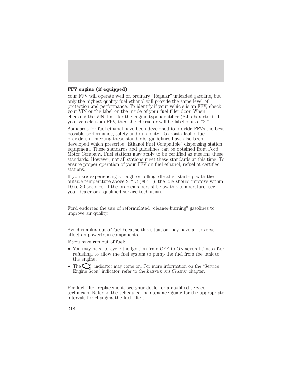 Maintenance and specifications | FORD 2002 Taurus v.1 User Manual | Page 218 / 248