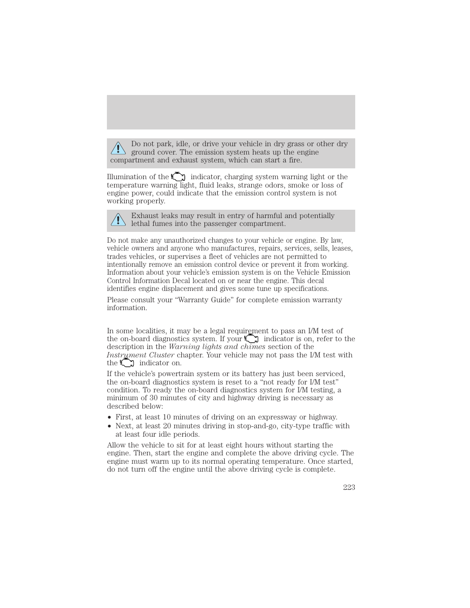 Maintenance and specifications | FORD 2002 Taurus v.1 User Manual | Page 223 / 248