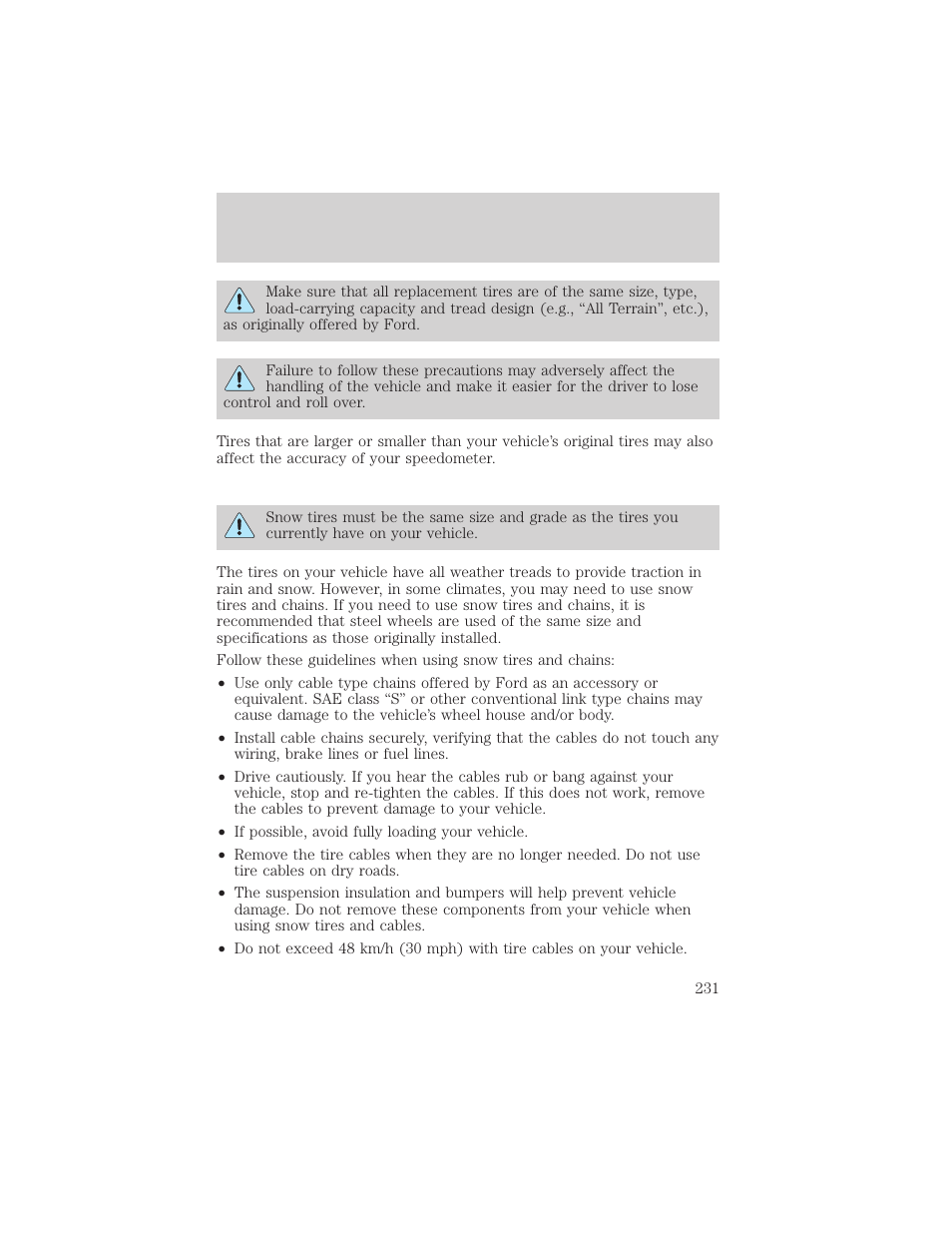 Maintenance and specifications | FORD 2002 Taurus v.1 User Manual | Page 231 / 248