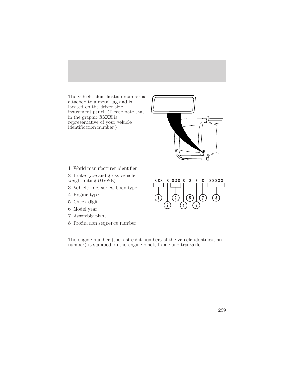 Maintenance and specifications | FORD 2002 Taurus v.1 User Manual | Page 239 / 248