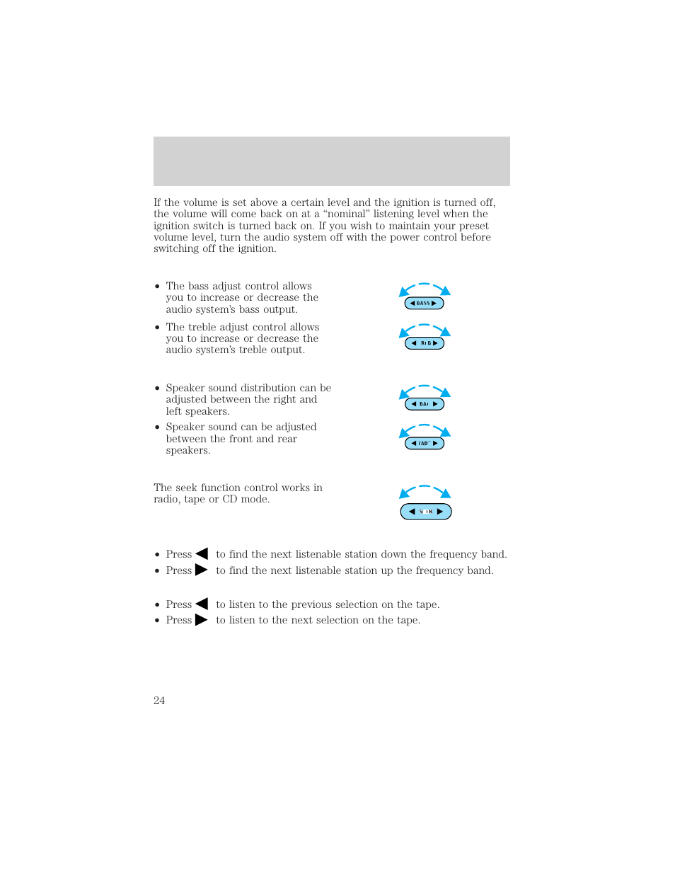 Entertainment systems | FORD 2002 Taurus v.1 User Manual | Page 24 / 248