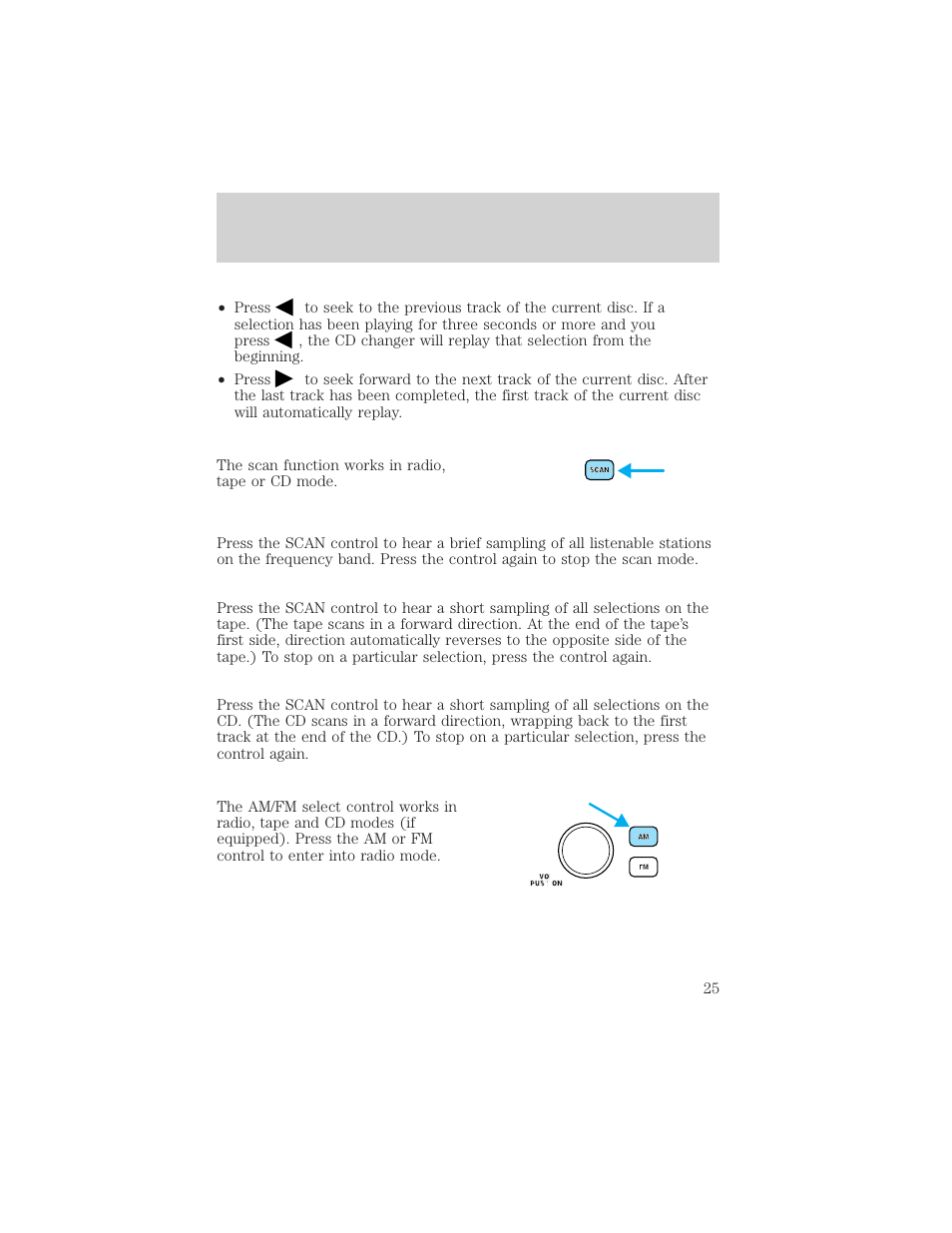 Entertainment systems | FORD 2002 Taurus v.1 User Manual | Page 25 / 248