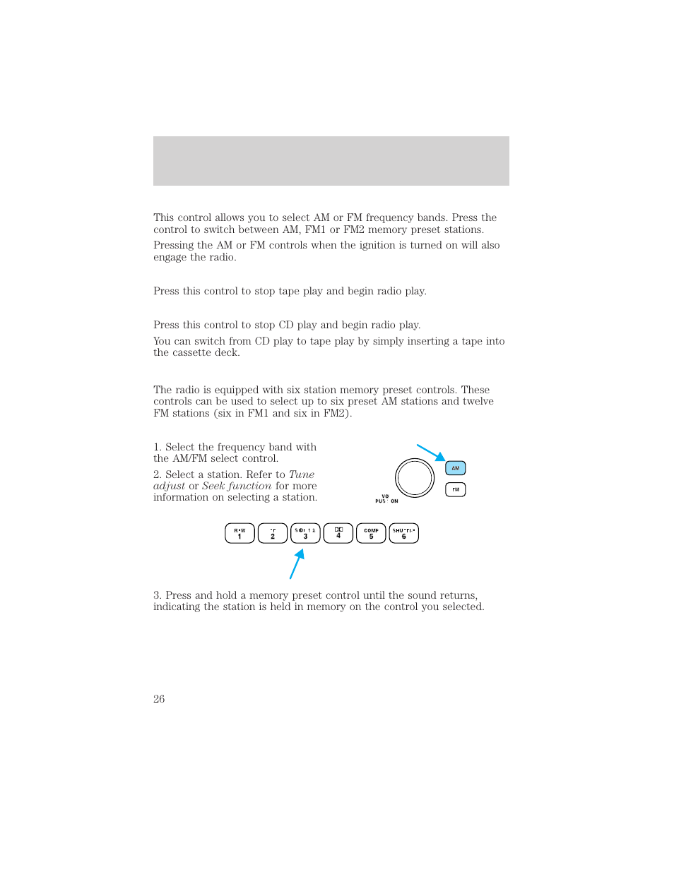 Entertainment systems | FORD 2002 Taurus v.1 User Manual | Page 26 / 248