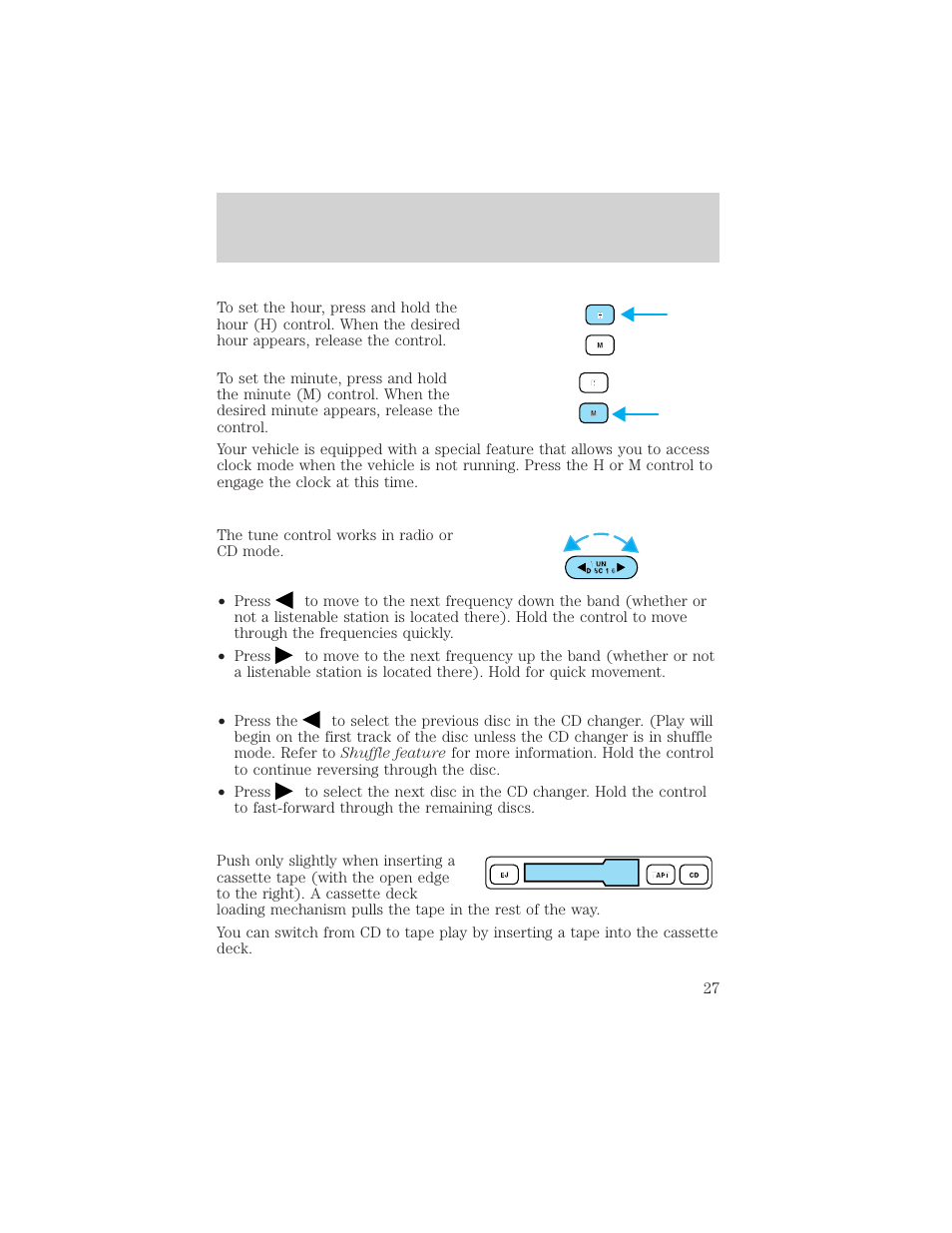 Entertainment systems | FORD 2002 Taurus v.1 User Manual | Page 27 / 248