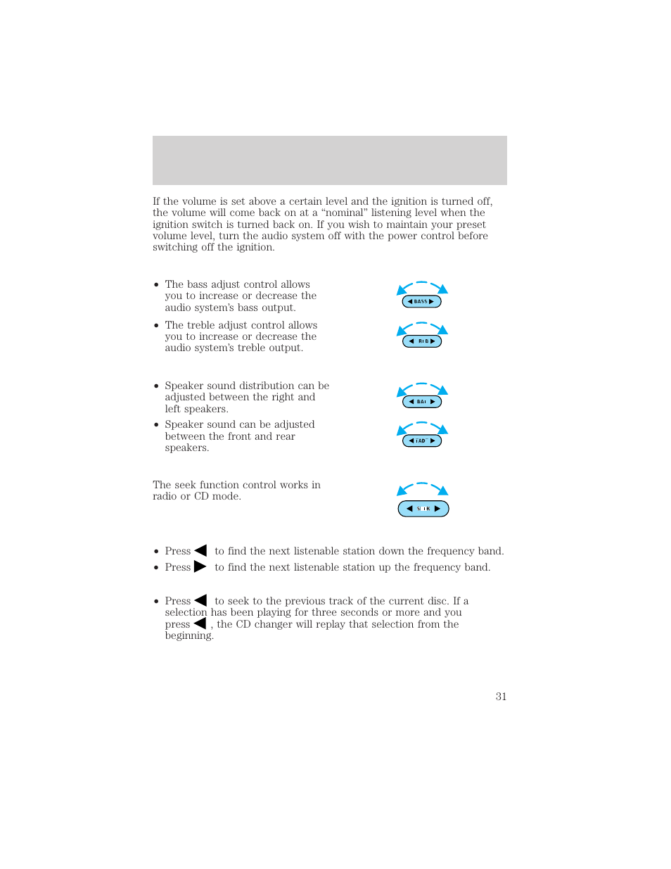 Entertainment systems | FORD 2002 Taurus v.1 User Manual | Page 31 / 248