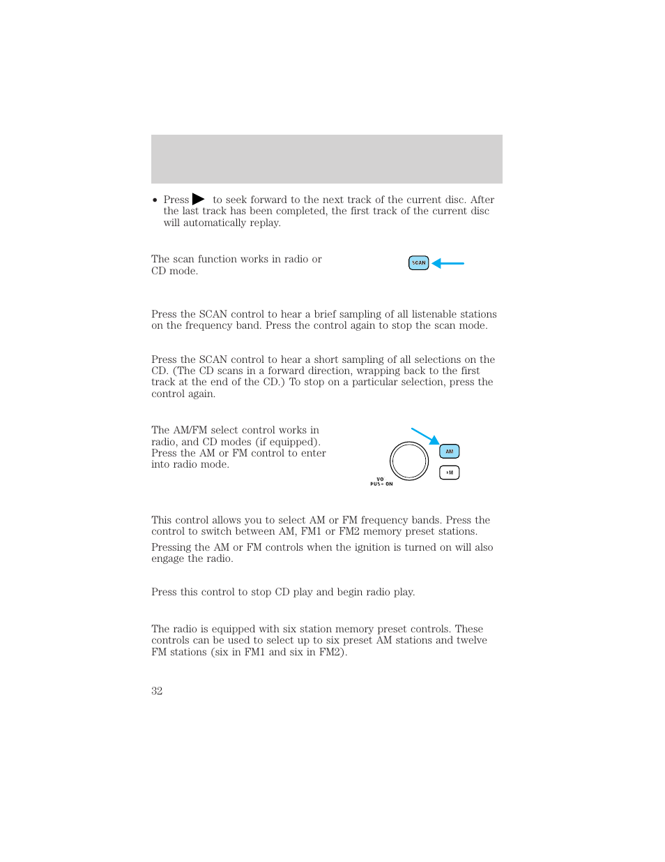 Entertainment systems | FORD 2002 Taurus v.1 User Manual | Page 32 / 248