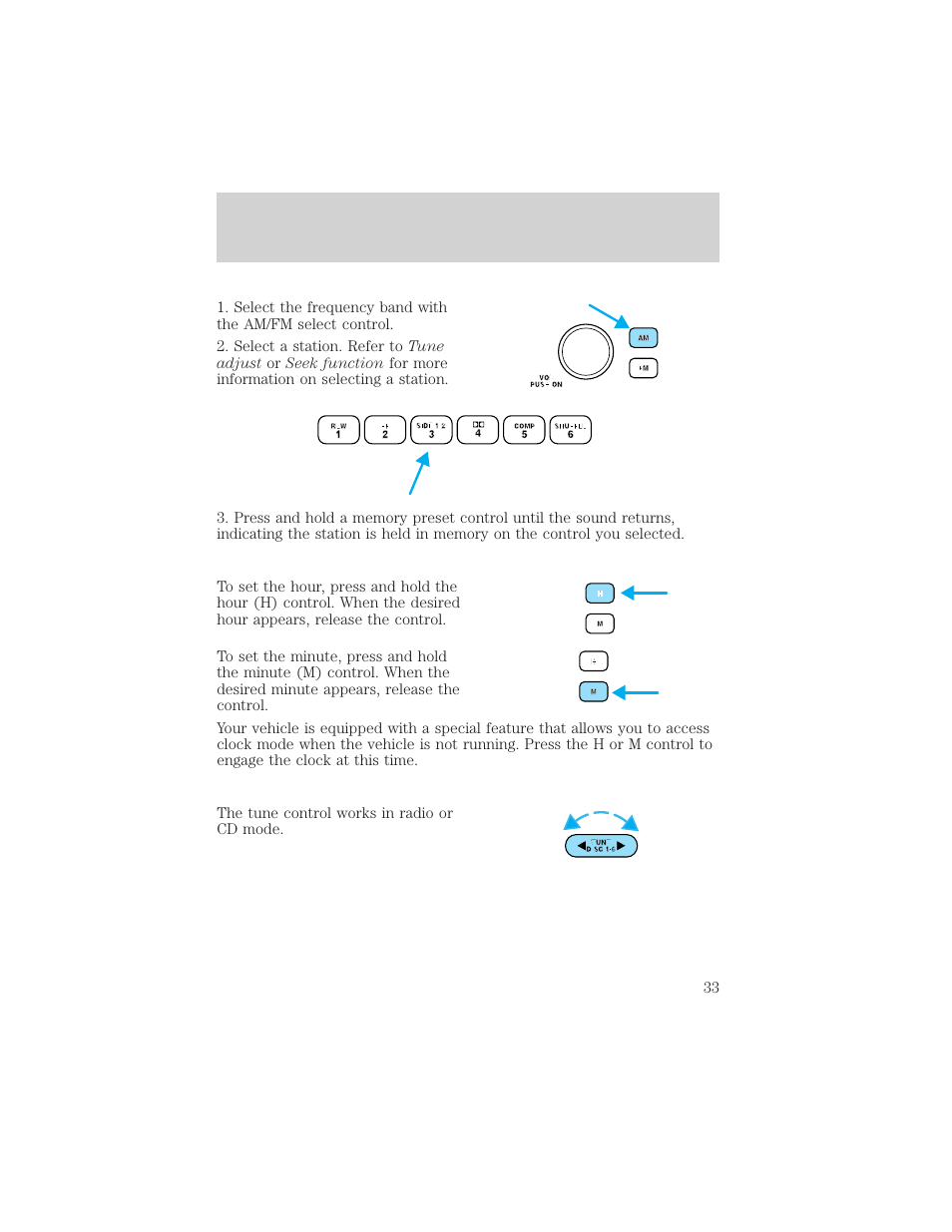 Entertainment systems | FORD 2002 Taurus v.1 User Manual | Page 33 / 248