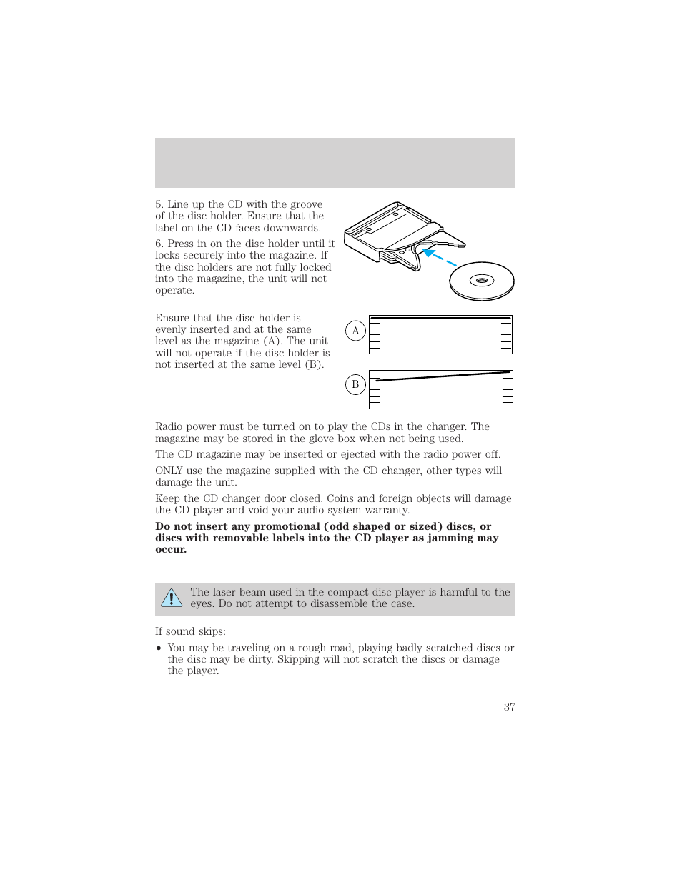 Entertainment systems | FORD 2002 Taurus v.1 User Manual | Page 37 / 248