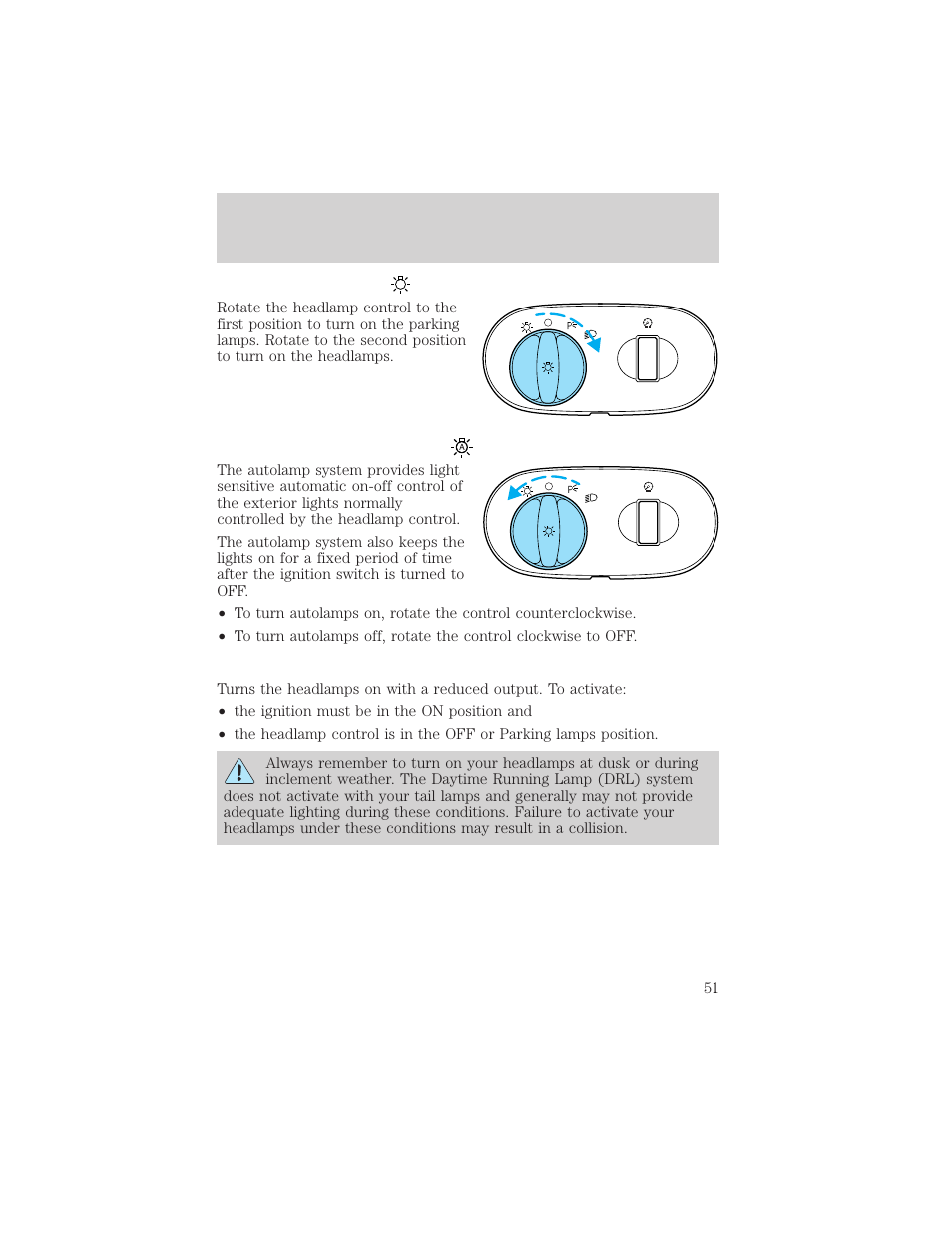 Lights | FORD 2002 Taurus v.1 User Manual | Page 51 / 248