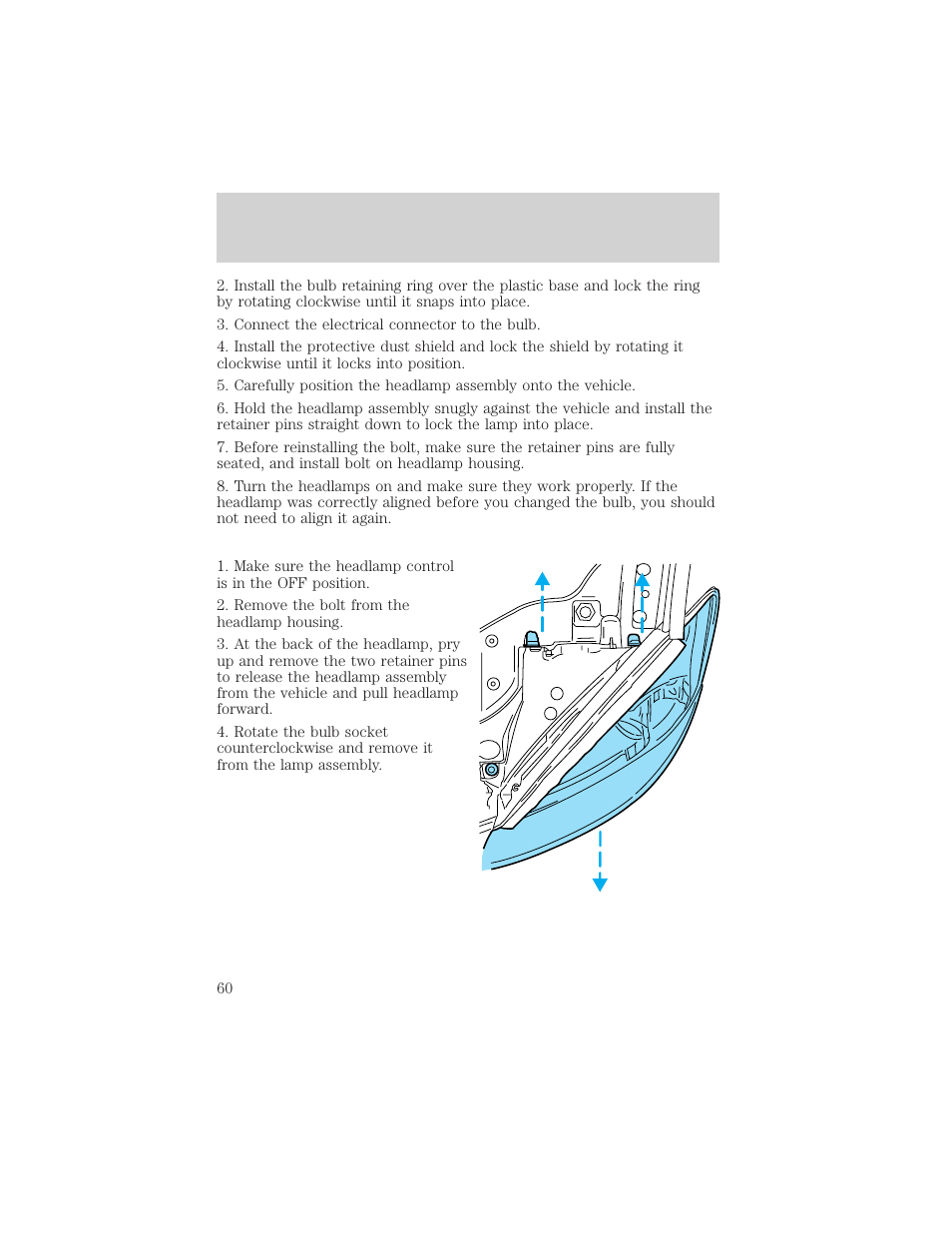 Lights | FORD 2002 Taurus v.1 User Manual | Page 60 / 248