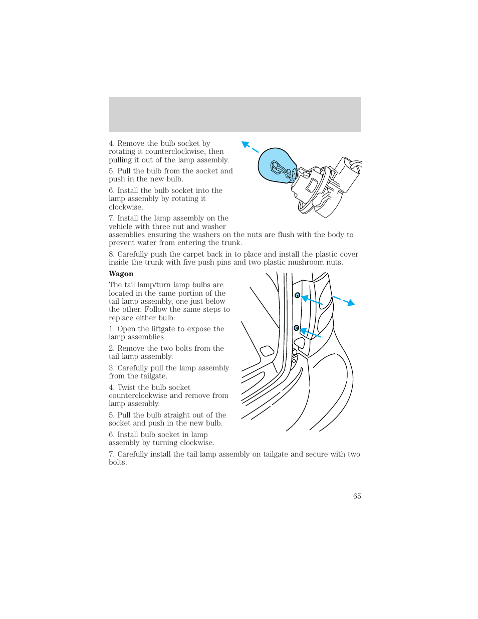 Lights | FORD 2002 Taurus v.1 User Manual | Page 65 / 248