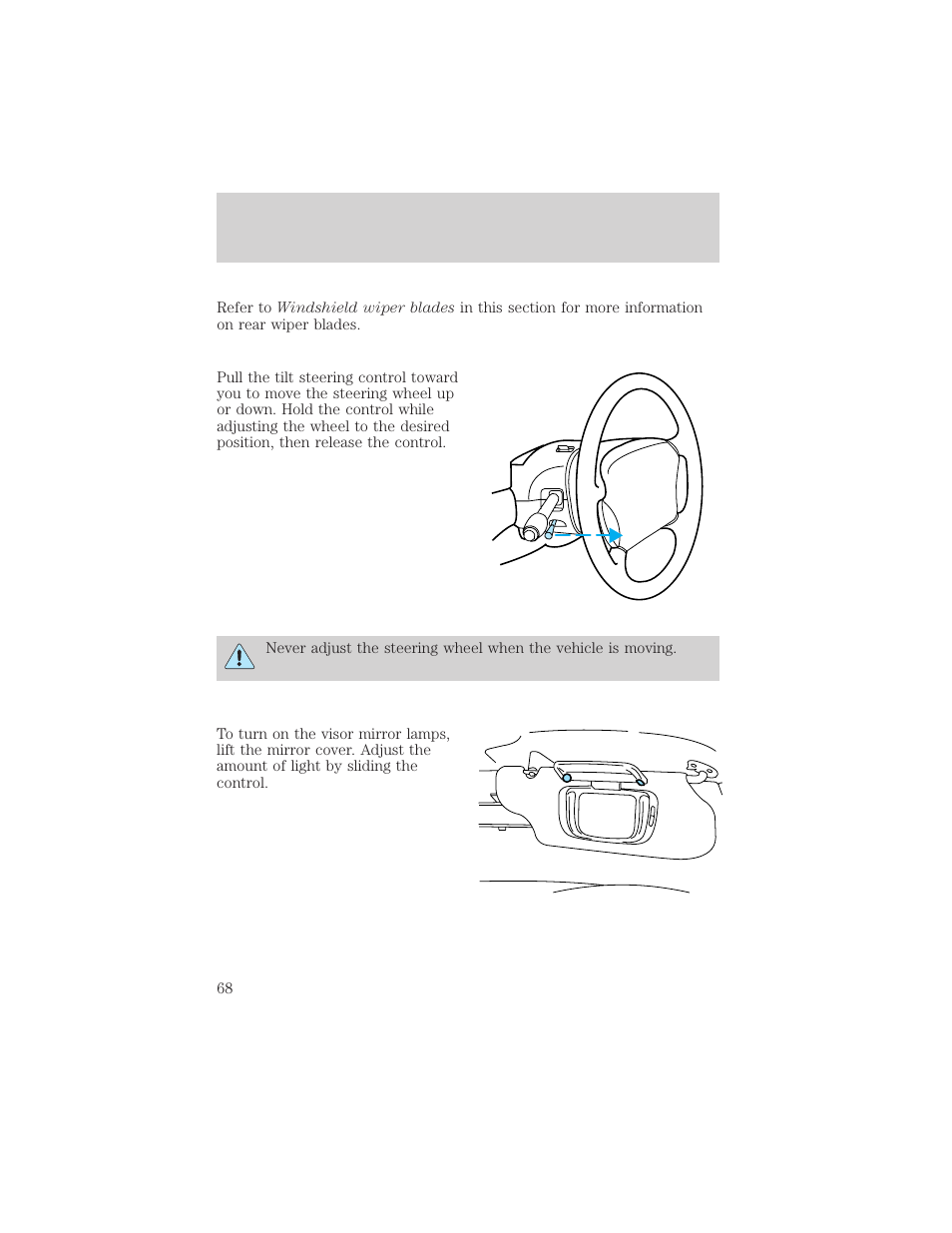Driver controls | FORD 2002 Taurus v.1 User Manual | Page 68 / 248