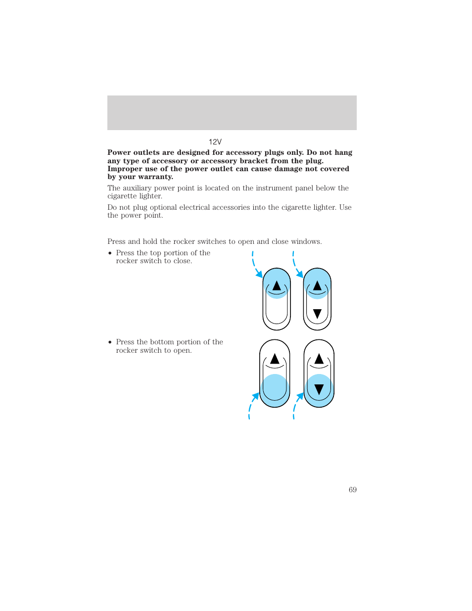 Driver controls | FORD 2002 Taurus v.1 User Manual | Page 69 / 248