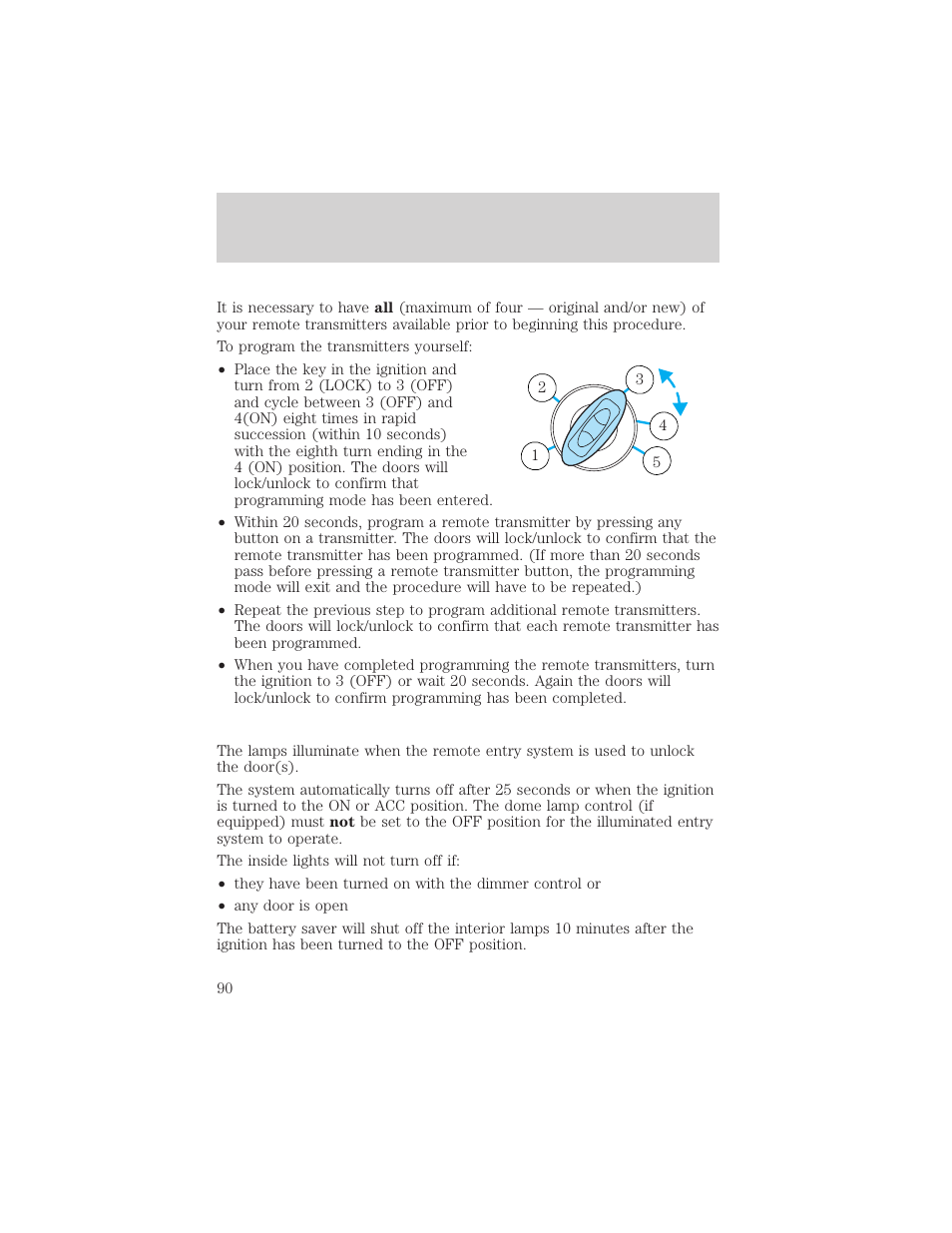 Locks and security | FORD 2002 Taurus v.1 User Manual | Page 90 / 248