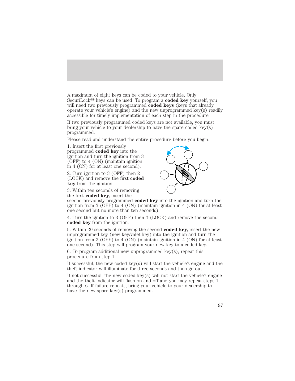 Locks and security | FORD 2002 Taurus v.1 User Manual | Page 97 / 248