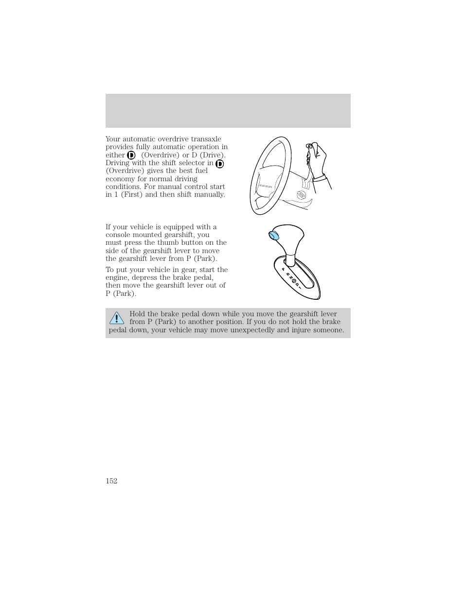 Driving | FORD 2002 Taurus v.2 User Manual | Page 152 / 256