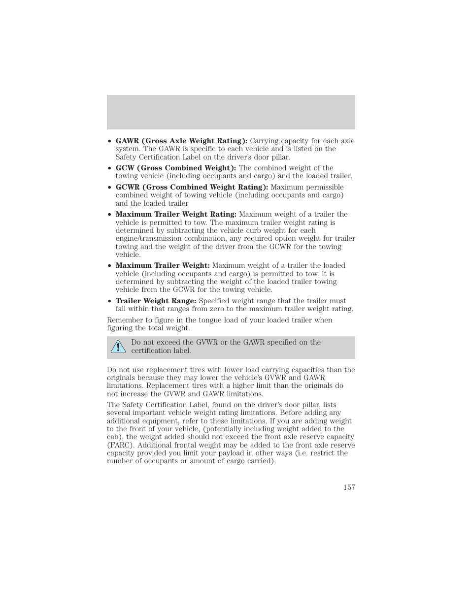 Driving | FORD 2002 Taurus v.2 User Manual | Page 157 / 256