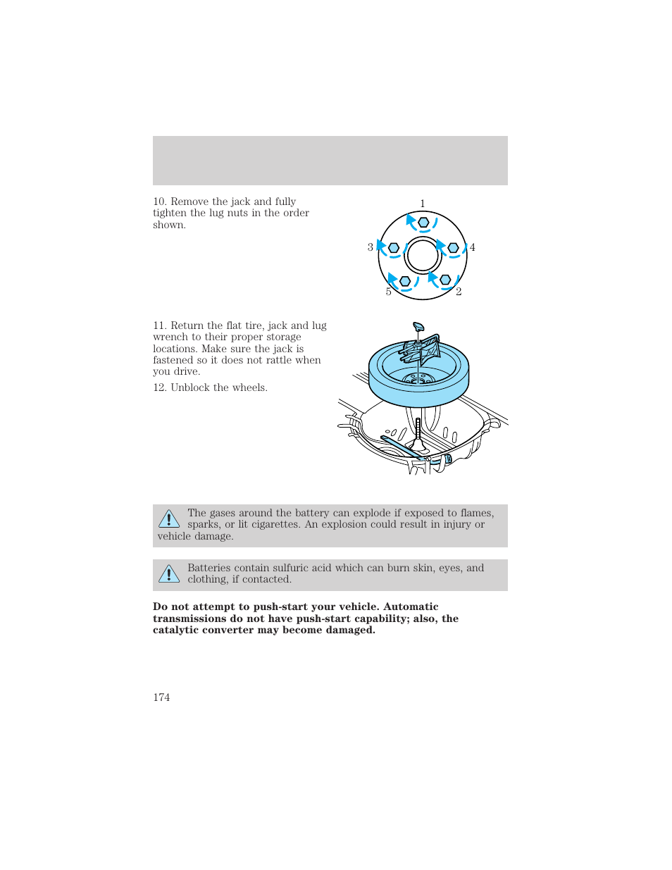 Roadside emergencies | FORD 2002 Taurus v.2 User Manual | Page 174 / 256