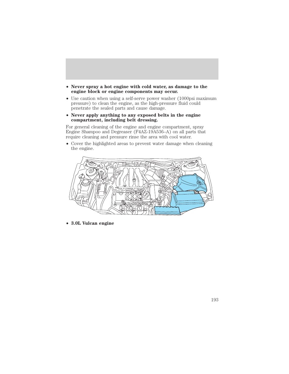 Cleaning | FORD 2002 Taurus v.2 User Manual | Page 193 / 256